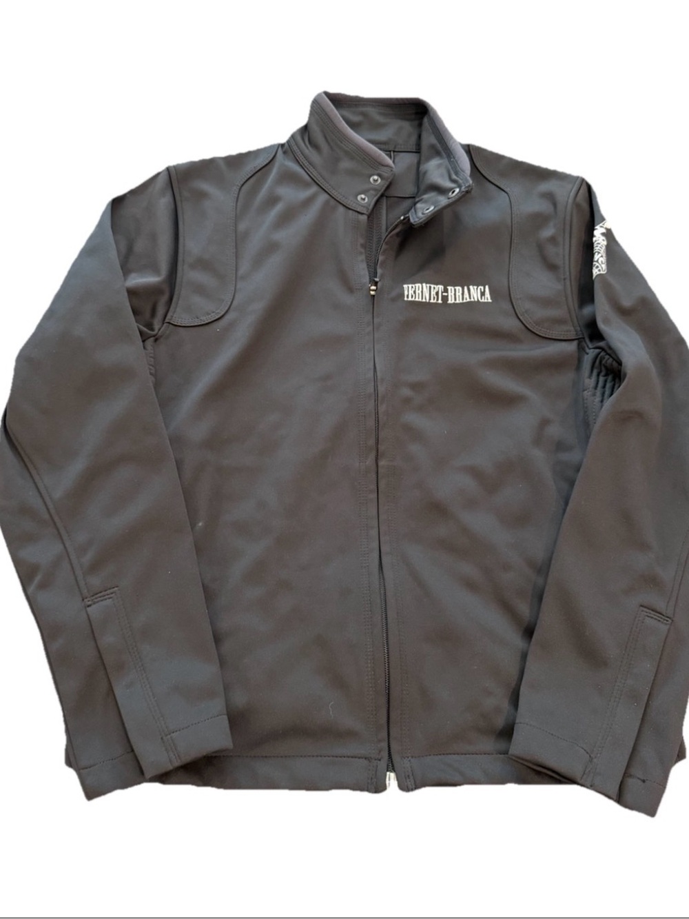 OGIO Fernet-Branca Black Soft Shell Full Zip Jacket Embroidered Logo Size S